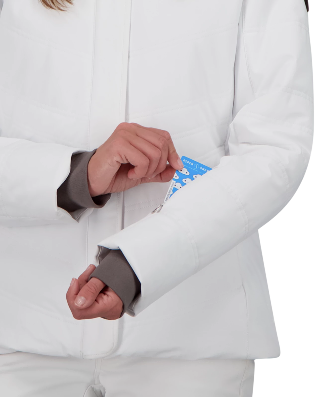 Obermeyer Tuscany Elite Jacket - White 8 Obermeyer Tuscany Elite Jacket - White - Image 6