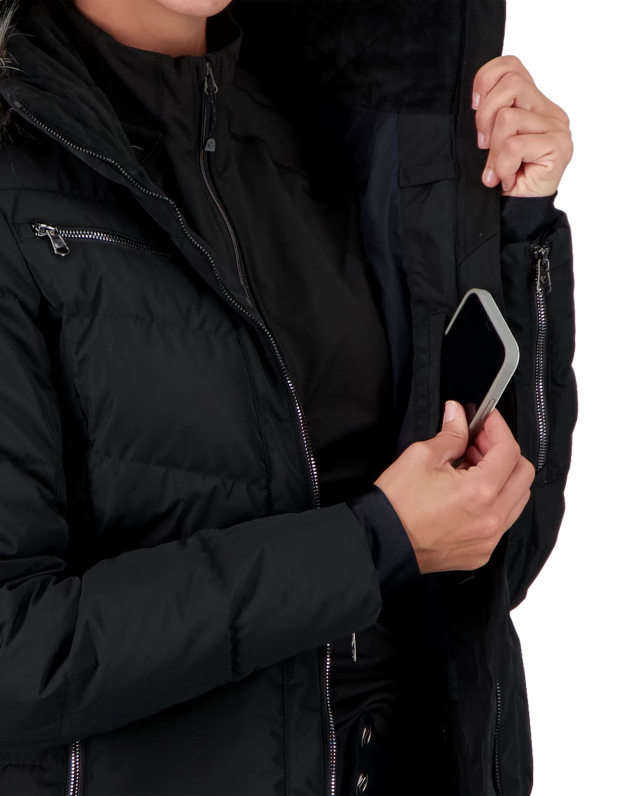 Obermeyer Circe Down Jacket - Black 8 Obermeyer Circe Down Jacket - Black - Image 6