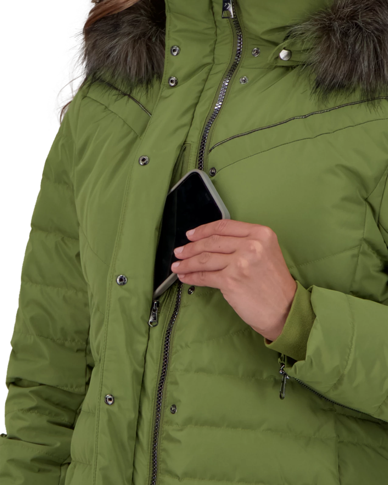 Obermeyer Blossom Down Parka W/Faux - Saguaro 9 Obermeyer Blossom Down Parka W/Faux - Saguaro - Image 7