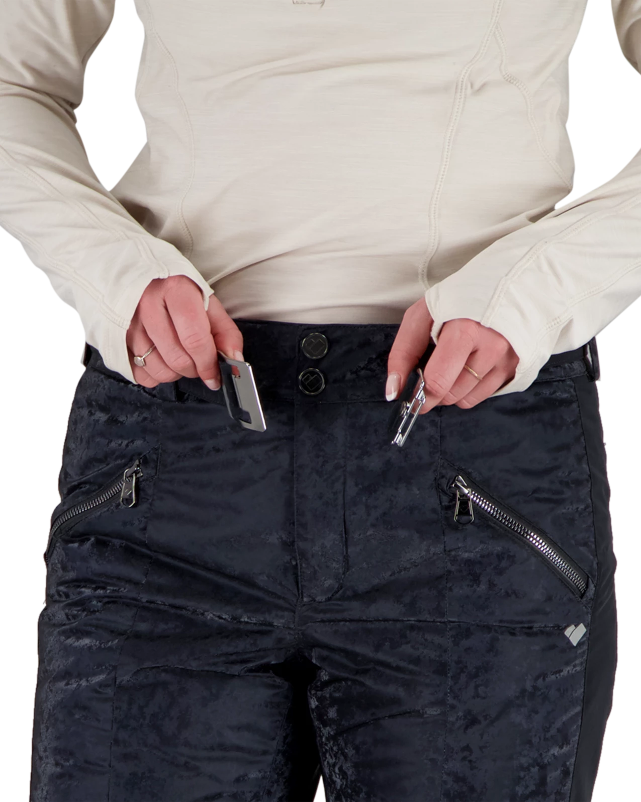 Obermeyer Athena Pant - Black Frost 7 Obermeyer Athena Pant - Black Frost - Image 5