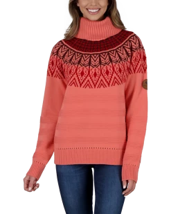 Obermeyer Lily Turtleneck Sweater - Just Peachy