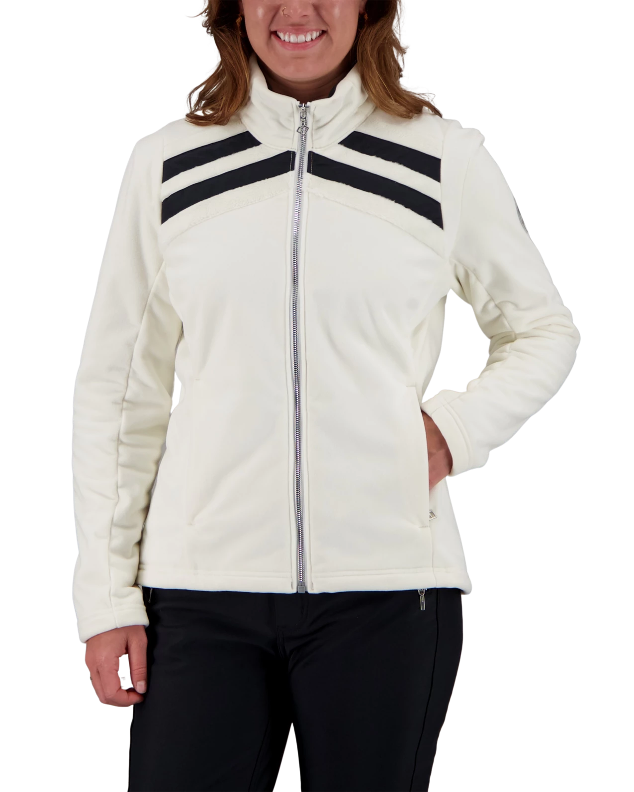 Obermeyer Ariadne Fleece Jacket - White 2 Obermeyer Ariadne Fleece Jacket - White