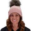 Obermeyer Denver Faux Fur Pom Beanie - Pink Sand -OBERMEYER Store WebZoom 1805721050 S01 MODFRT