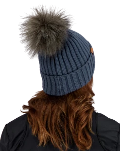 Obermeyer Denver Faux Fur Pom Beanie - Blue Ash -OBERMEYER Store WebZoom 1805721168 S02 MODSDE