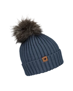 Obermeyer Denver Faux Fur Pom Beanie - Blue Ash -OBERMEYER Store WebZoom 1805721168 S06 MQNSDE