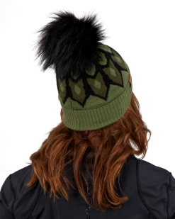 Obermeyer Fair Isle Faux Fur Pom Beanie - Saguaro -OBERMEYER Store WebZoom 1806821189 S02 MODSDE