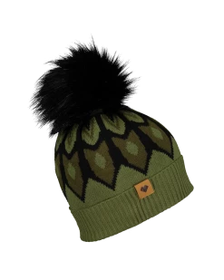 Obermeyer Fair Isle Faux Fur Pom Beanie - Saguaro -OBERMEYER Store WebZoom 1806821189 S06 MQNSDE
