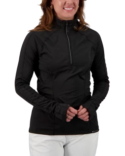Obermeyer Discover 1/4 Zip Baselayer Top - Black
