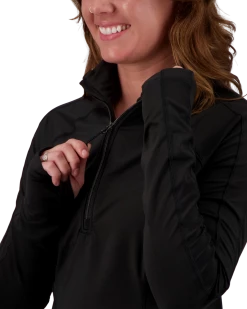 Obermeyer Discover 1/4 Zip Baselayer Top - Black -OBERMEYER Store WebZoom 1903316009 S05 MODDET1