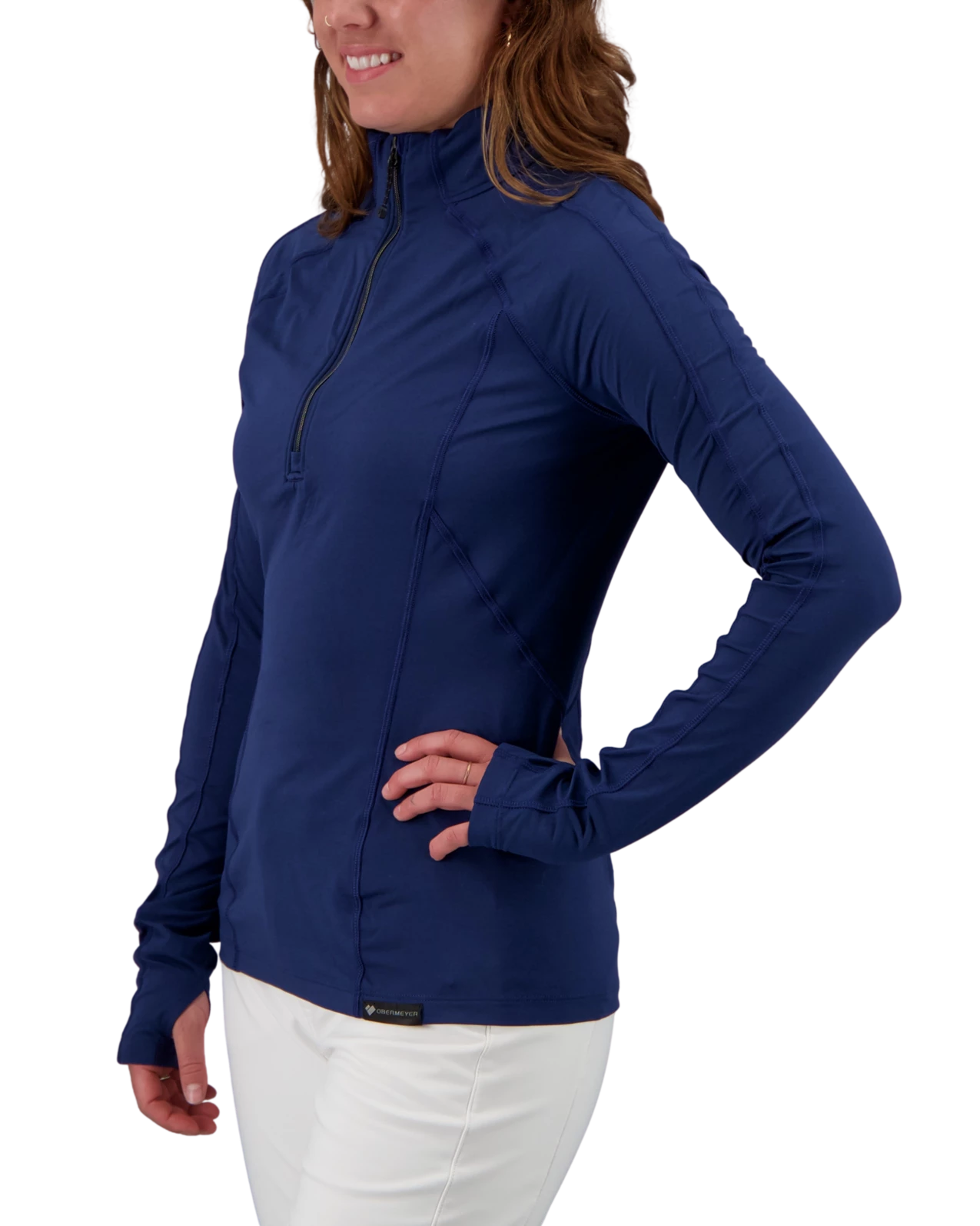 Obermeyer Discover 1/4 Zip Baselayer Top - Navy 5 Obermeyer Discover 1/4 Zip Baselayer Top - Navy - Image 3