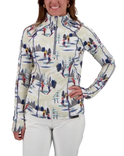 Obermeyer Discover 1/4 Zip Baselayer Top - Alpine Time