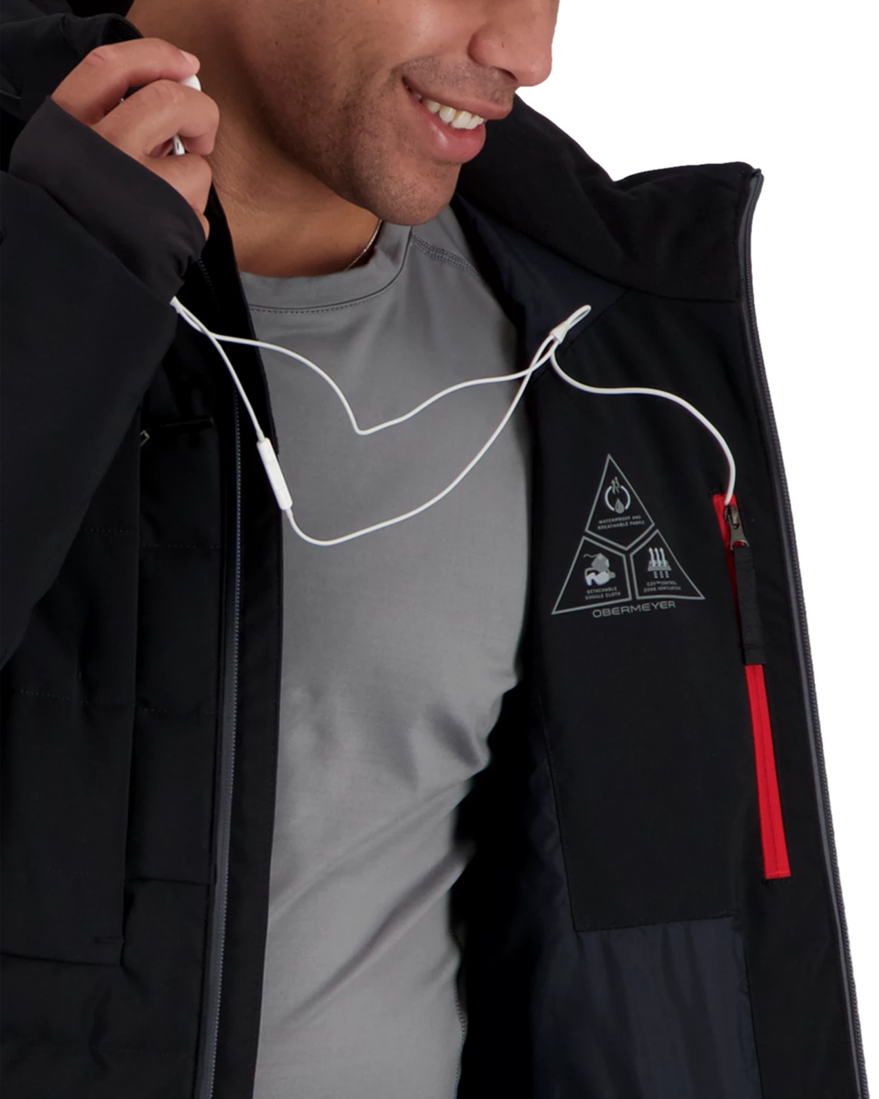 Obermeyer Caldera Down Hybrid Jacket - Black 11 Obermeyer Caldera Down Hybrid Jacket - Black - Image 9