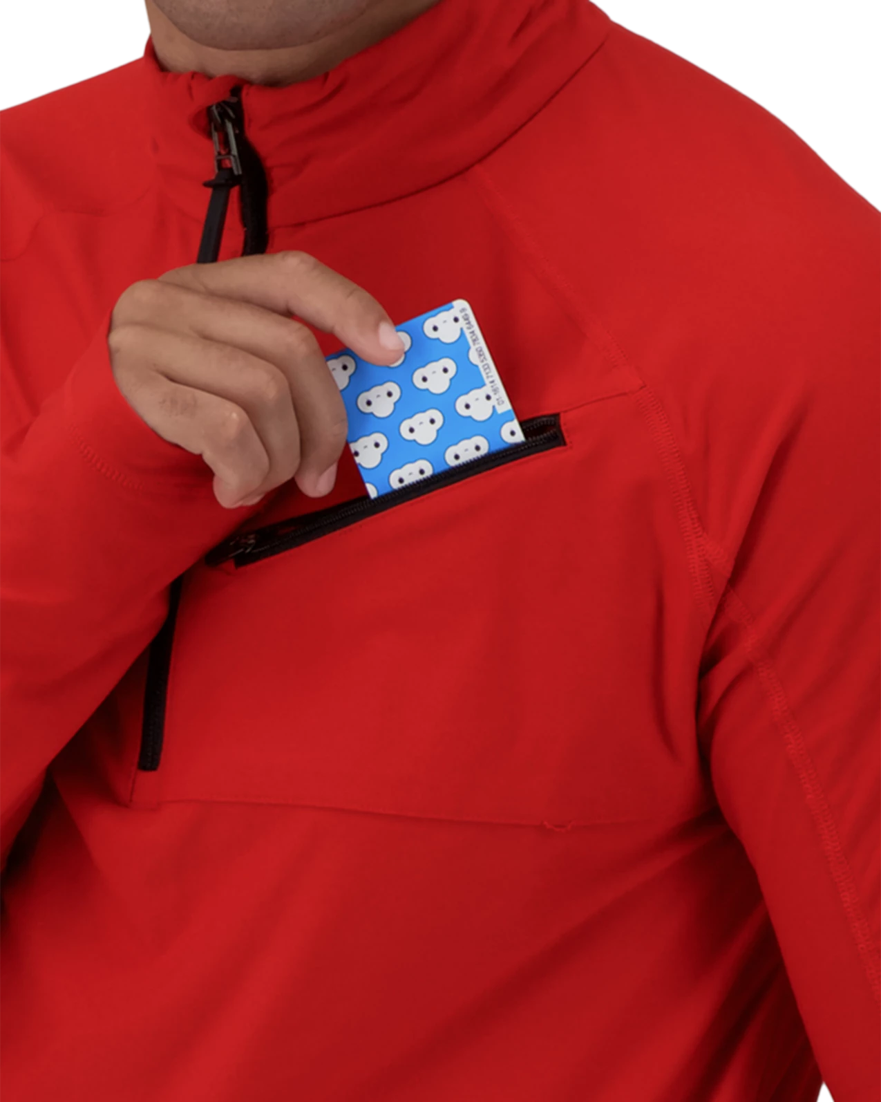 Obermeyer Flex 1/4 Zip Baselayer Top - Brakelight 6 Obermeyer Flex 1/4 Zip Baselayer Top - Brakelight - Image 4