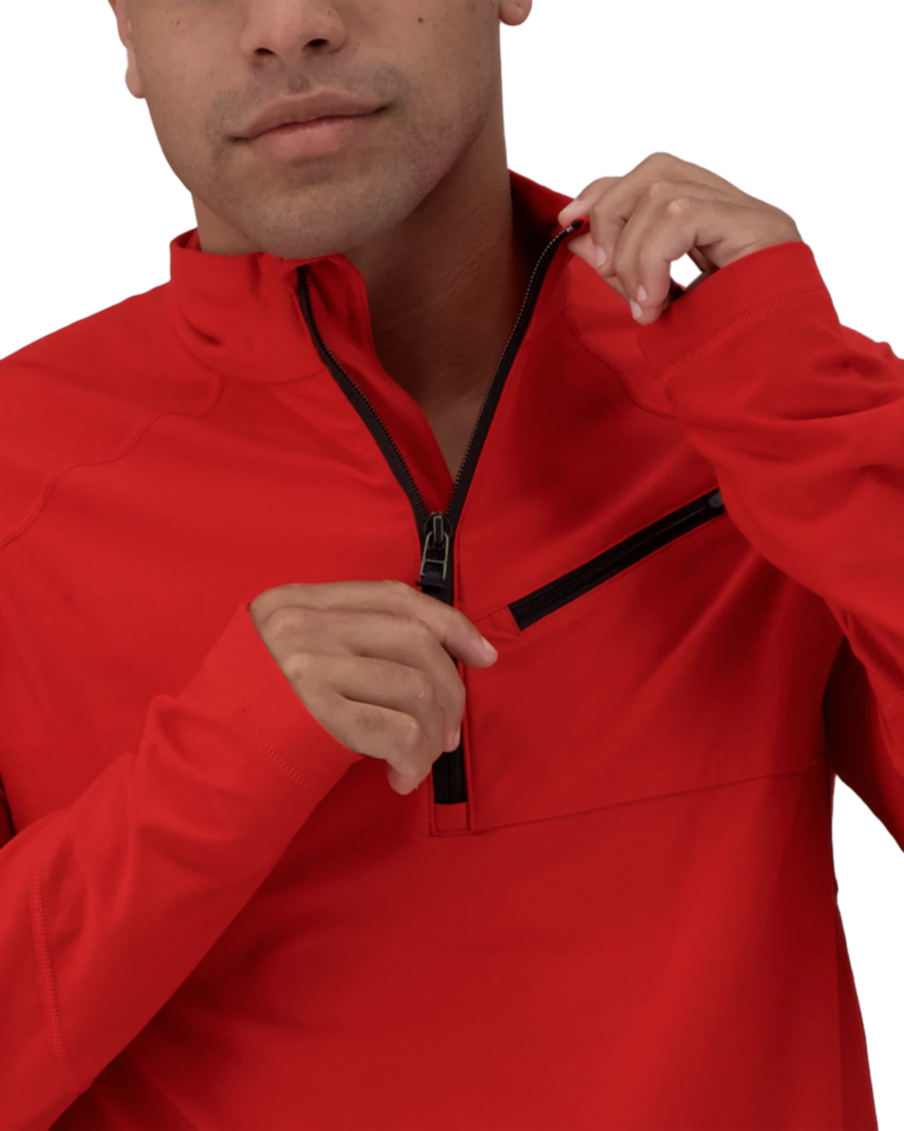 Obermeyer Flex 1/4 Zip Baselayer Top - Brakelight 8 Obermeyer Flex 1/4 Zip Baselayer Top - Brakelight - Image 6