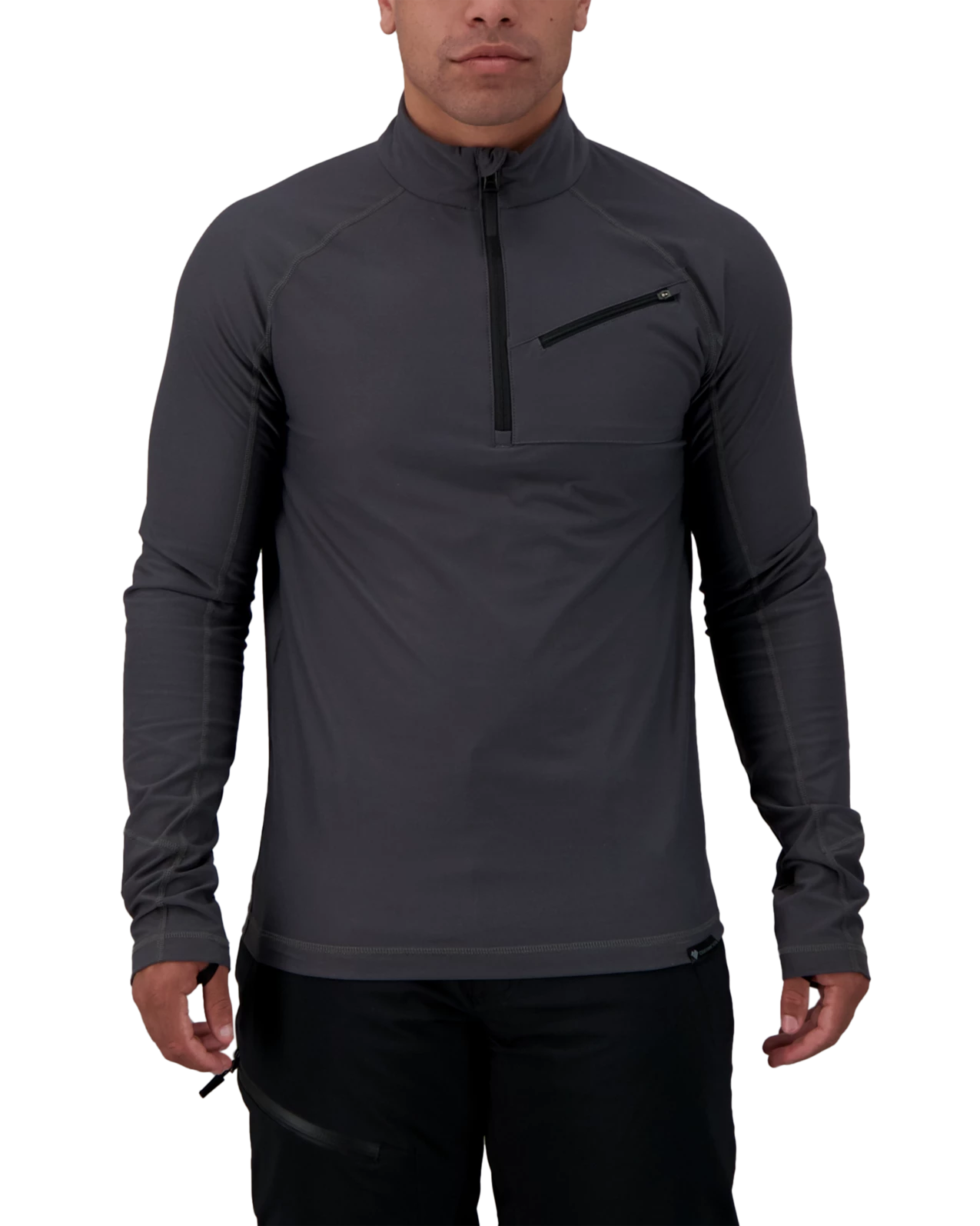 Obermeyer Flex 1/4 Zip Baselayer Top - Coal 3 Obermeyer Flex 1/4 Zip Baselayer Top - Coal