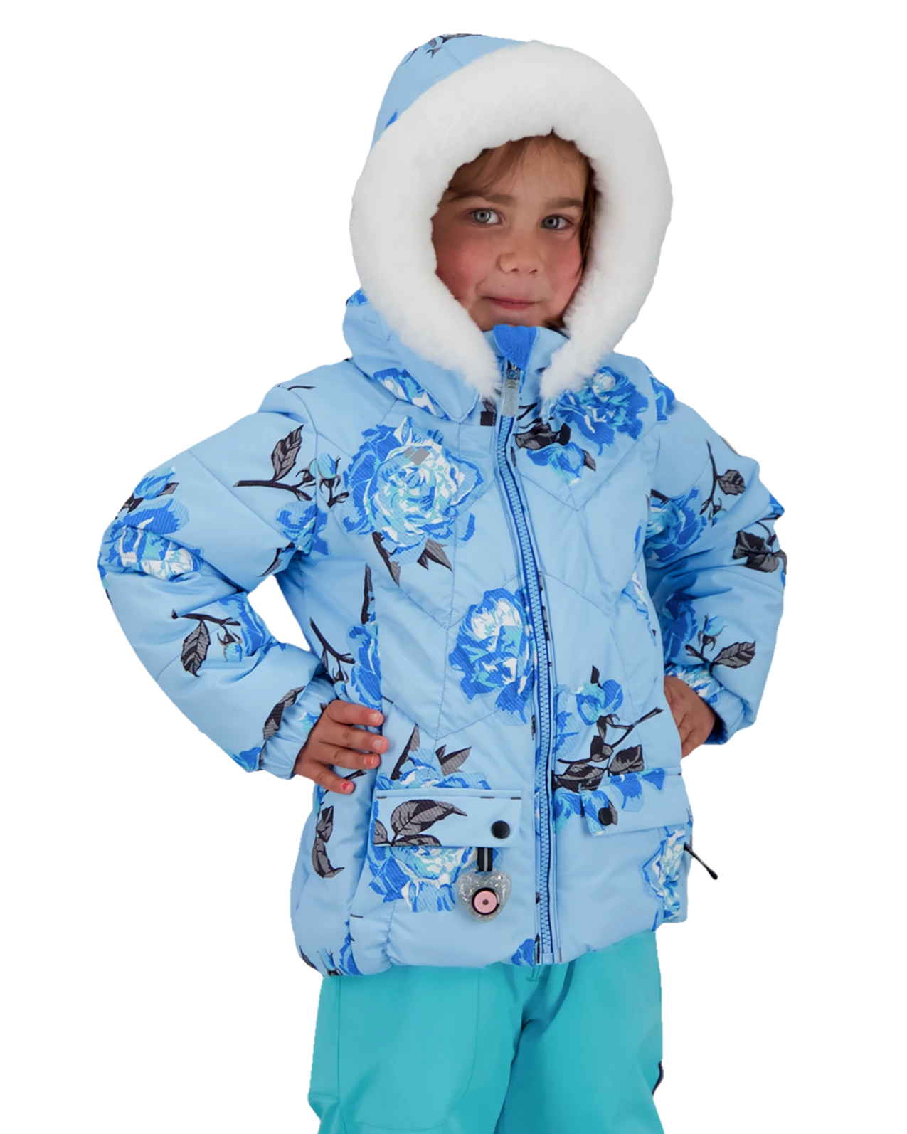 Obermeyer Roselet Jacket - Roses-R-Blue 6 Obermeyer Roselet Jacket - Roses-R-Blue - Image 4