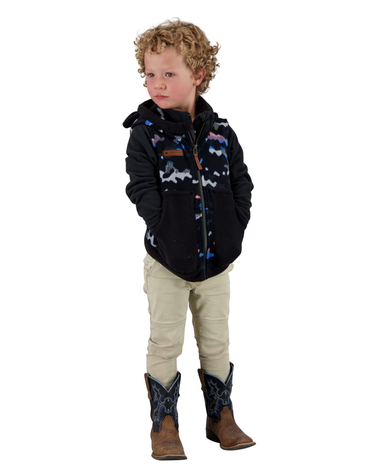 Obermeyer Logan Fleece Vest - Dayglow Camo 3 Obermeyer Logan Fleece Vest - Dayglow Camo