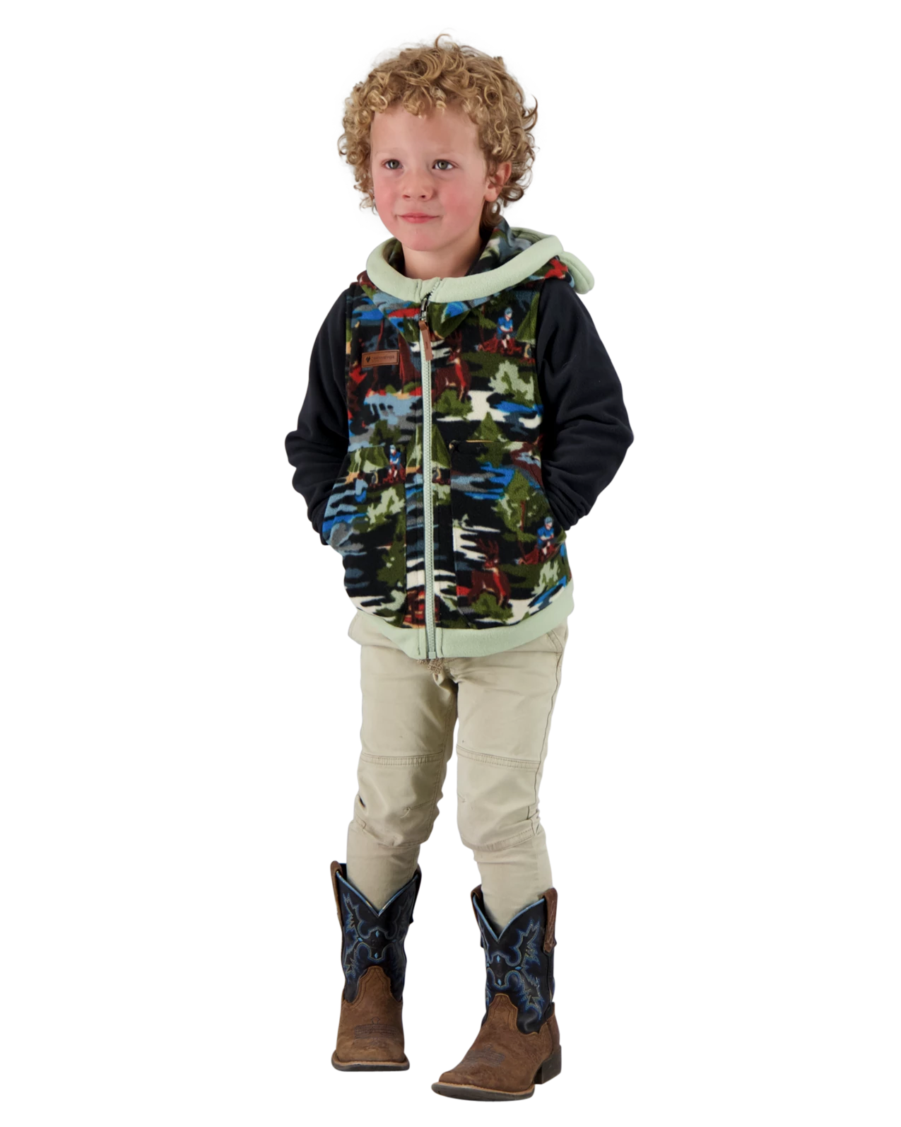 Obermeyer Logan Fleece Vest - Happy Camper 3 Obermeyer Logan Fleece Vest - Happy Camper