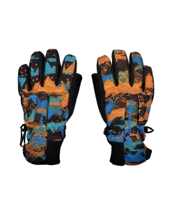 Obermeyer Thumbs Up Glove Print - Skylab Blue