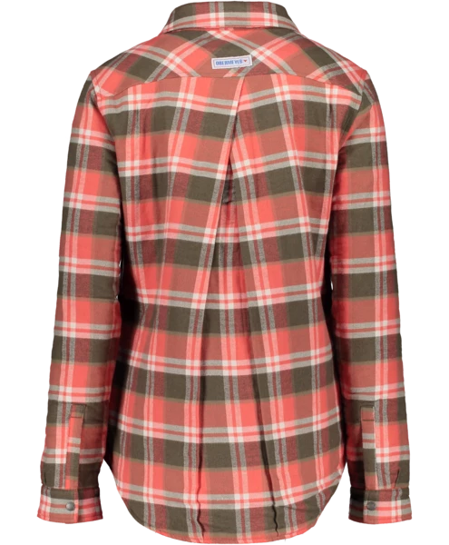 Obermeyer Women's Avery Flannel - Coral Berm Plai 4 Obermeyer Women's Avery Flannel - Coral Berm Plai - Image 2