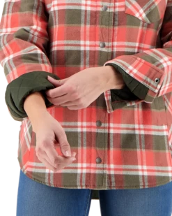 Obermeyer Women's Avery Flannel - Coral Berm Plai 15 Obermeyer Women's Avery Flannel - Coral Berm Plai -OBERMEYER Store webimage 1404619137 S08 MODDET1