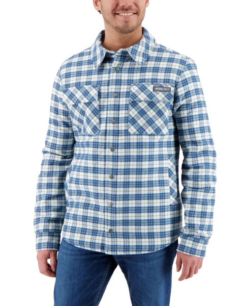 Obermeyer Men's Avery Flannel - Icy Mey Plaid 6 Obermeyer Men's Avery Flannel - Icy Mey Plaid - Image 4
