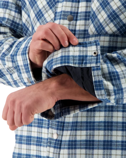 Obermeyer Men's Avery Flannel - Icy Mey Plaid 10 Obermeyer Men's Avery Flannel - Icy Mey Plaid - Image 8