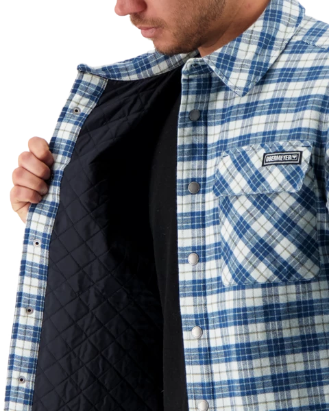 Obermeyer Men's Avery Flannel - Icy Mey Plaid 11 Obermeyer Men's Avery Flannel - Icy Mey Plaid - Image 9